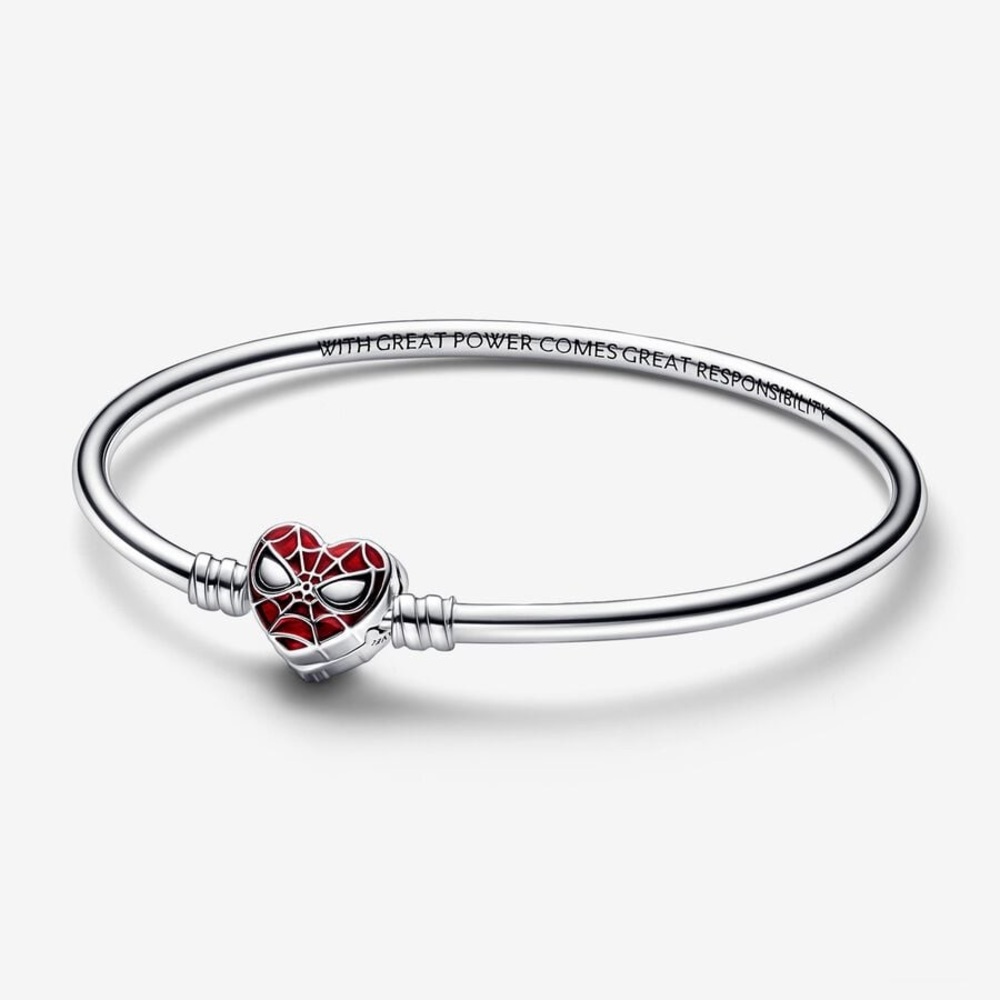 Pandora X Marvel Sterling Silver Spider-Man Bangle